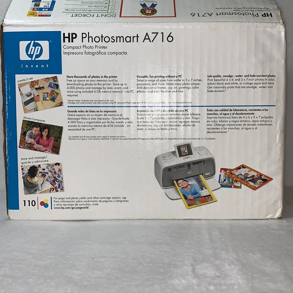 HP A716 Photosmart Compact Photo Printer *NEW*